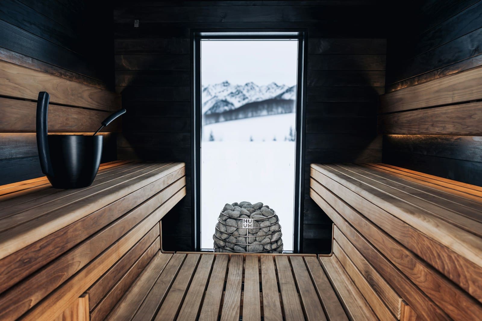 Sauna s panoramatickým oknem